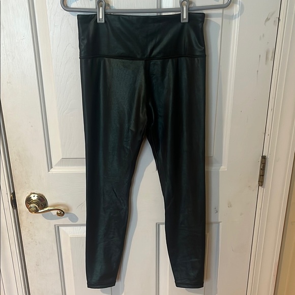 Athleta Shimmering Dark Green High Rise Leggings size women’s small - Picture 1 of 6